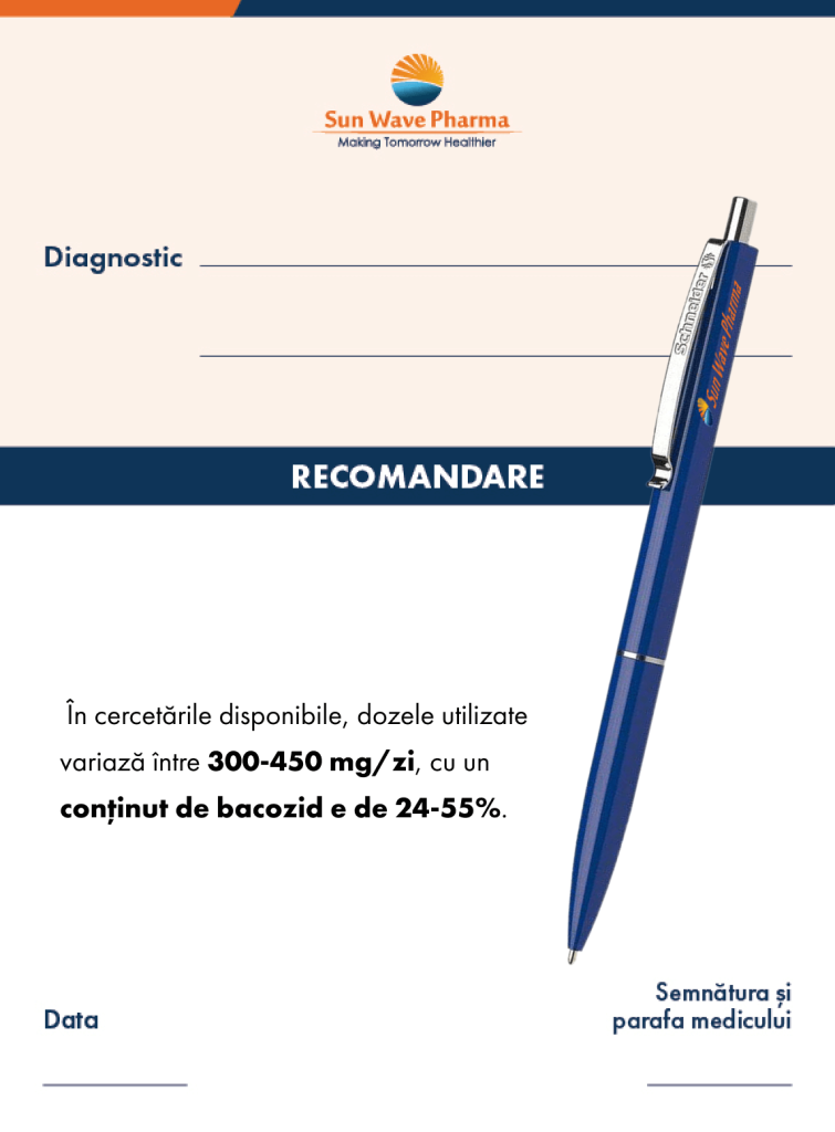 Bacopa monnieri recomandare Modalități de administrare și dozaj - Sun Wave Pharma
